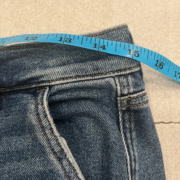 [US10L]American Eagle Stretch Mom Jeans Button Fly Classic Blue Denim Jeans - Picture 4 of 10